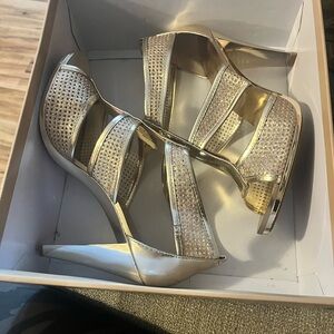 Elegant Silver Women's Heels